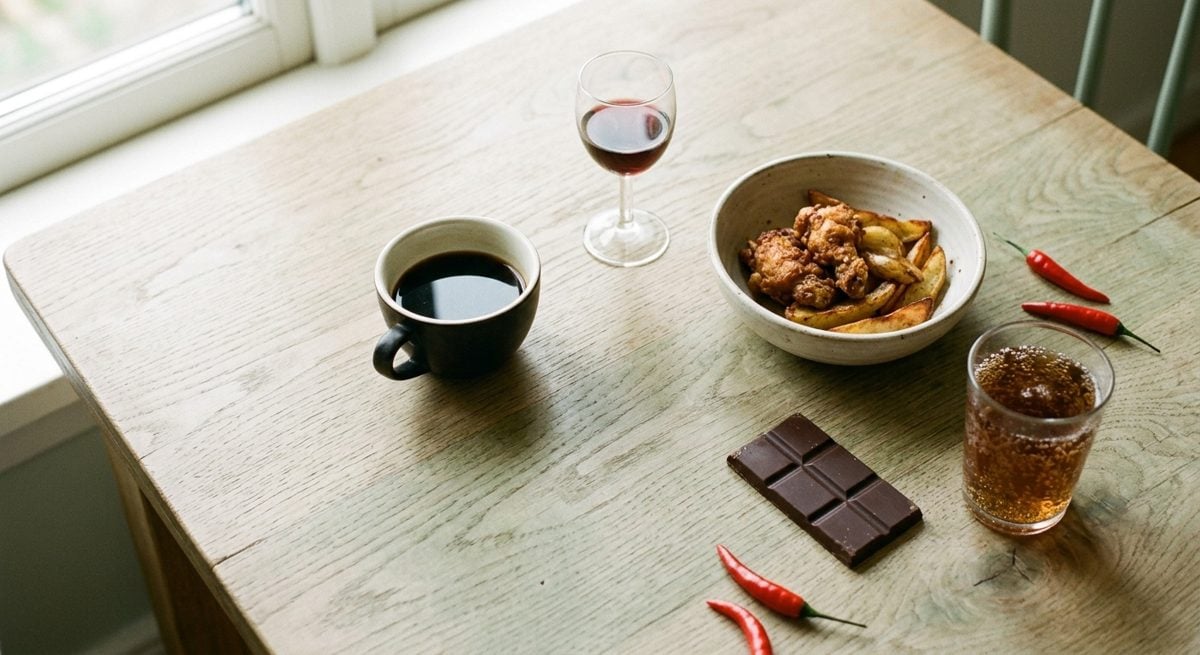 Café, alcool, fritures, chocolat, soda et piment : ce qui irrite l'estomac et à limiter