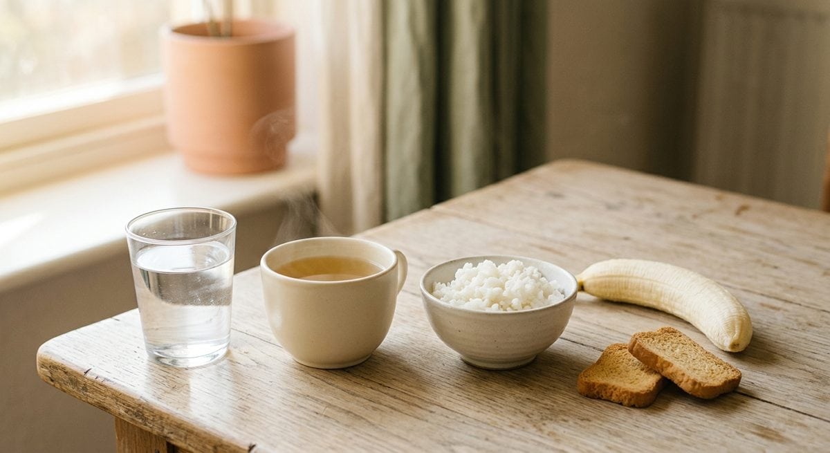 Verre d'eau, infusion, riz blanc, banane et biscottes : ce qui apaise l'estomac